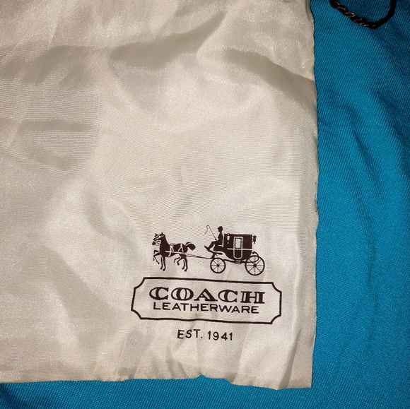 Coach Leather Handbag - Cream with Brass-Tone Metal Accents - Picture 8 of 8